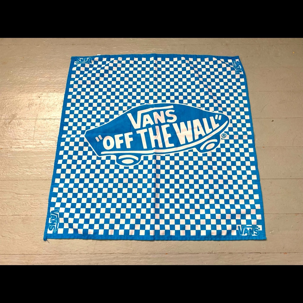 Vans blue checkerboard handkerchief bandana